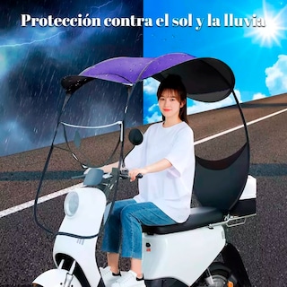 Foto 2 | Foto 2 | Cubresol, Toldo, Para Motoneta, Impermeable, Proteccion Contra La Lluvia, Materiales De Alta Resistencia