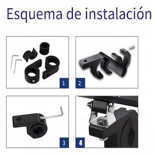 Foto 4 | Foto 4 | Bases Para Luces Auxiliares Metal Motocicleta Auto 2 Pzs Negro