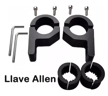 Foto 2 | Foto 2 | Bases Para Luces Auxiliares Metal Motocicleta Auto 2 Pzs Negro