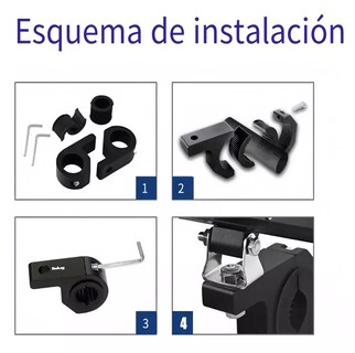 Foto 4 | Foto 4 | Bases Para Luces Belug Auxiliares Metal Motocicleta Auto 2 Pzs Negro