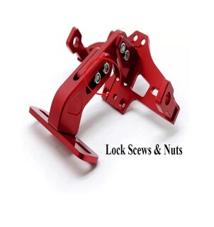 Foto 2 | Foto 2 | Soporte de Matrícula de Motocicleta de Aleación de Aluminio Rojo