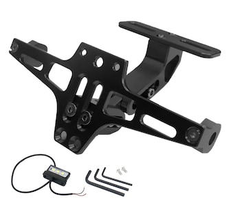 Foto 1 | Foto 1 | Soporte Ajustable Para Matrícula De Motocicleta Con Luces Negro