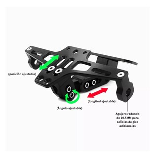 Foto 4 | Foto 4 | Soporte Ajustable Para Matrícula De Motocicleta Con Luces Negro