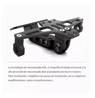 Foto 5 | Foto 5 | Soporte Ajustable Para Matrícula De Motocicleta Con Luces Negro