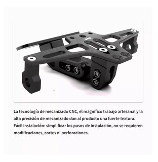 Foto 5 | Foto 5 | Soporte Ajustable Para Matrícula De Motocicleta Con Luces, Belug Negro