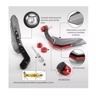 Foto 3 | Foto 3 | Cubre Puños Belug Italika Ns Yamaha Ktm Rojo