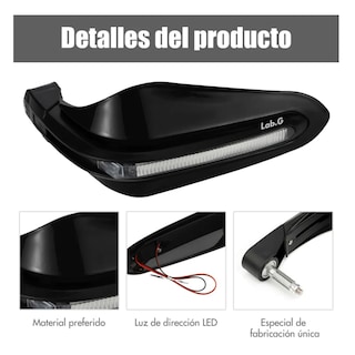 Foto 3 | Foto 3 | Cubre Puños Moto Motocicleta Con Luz Led Universal Lab.g Negro Luz Blanca