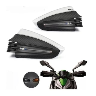 Foto 2 | Foto 2 | Cubre Puños Moto Hand Guards Universales Luz Led Lab.g Negro Con Blanco