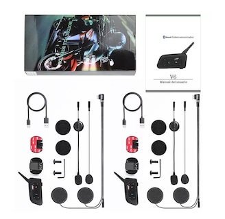 Foto 6 | Foto 6 | Intercomunicador de Motocicleta BELUG para Casco Bluetooth Negro 2 Piezas