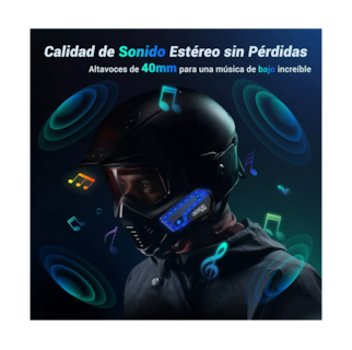 Foto 3 | Foto 3 | Intercomunicador para Casco Bluethooth 5.2 Fm 2000m Ip67 Negro