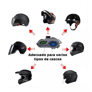 Foto 3 | Foto 3 | Audífonos Para Casco De Motos Bluetooth Intercomunicador 2pc Eo Safe Imports Esi-16815 Gris