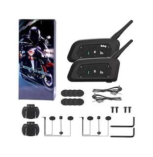 Foto 1 | Foto 1 | Intercomunicador V6pro Para Casco Motocicleta - 2 Pcs,bt, Ip65 Belug, Negro