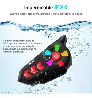 Foto 2 | Foto 2 | Intercomunicador Bluetooth X12 Con Luz Led Para Casco Motociclista