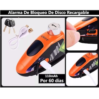 Foto 3 | Foto 3 | Alarma De Bloqueo Disco De Freno De Motocicleta Recargable Eo Safe Imports Esi-12223 Multicolor