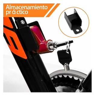 Foto 3 | Foto 3 | 2 Pzs Candado Discos Impermeable Seguro Antirrobo Disco Freno Rojo Y Negro
