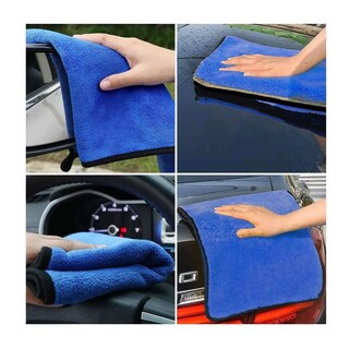 Foto 4 | Foto 4 | Toalla Microfibra BELUG Paño Seco para Auto Azul con Gris 6 Piezas
