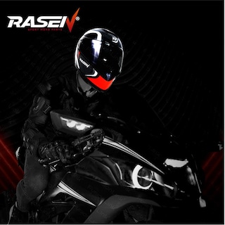 Foto 4 | Foto 4 | Casco Abatible Deportivo Negro Con Franjas Gris Para Moto Rasen