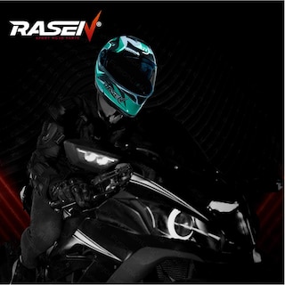 Foto 4 | Foto 4 | Casco Abatible Deportivo Para Moto Rasen Gris Con Verde Y Negro
