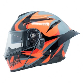Foto 1 | Foto 1 | Casco Abatible Deportivo Para Moto Rasen Gris Con Rojo Y Negro