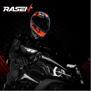 Foto 4 | Foto 4 | Casco Abatible Deportivo Para Moto Rasen Gris Con Rojo Y Negro