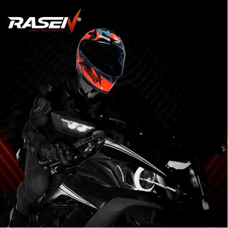 Foto 4 | Foto 4 | Casco Abatible Deportivo Para Moto Rasen Gris Con Rojo Y Negro