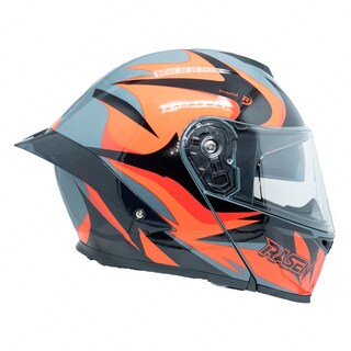 Foto 5 | Foto 5 | Casco Abatible Deportivo Para Moto Rasen Gris Con Rojo Y Negro