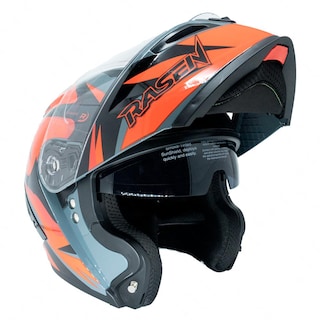 Foto 7 | Foto 7 | Casco Abatible Deportivo Para Moto Rasen Gris Con Rojo Y Negro