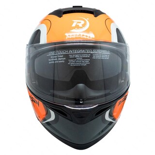 Foto 6 | Foto 6 | Casco Abatible Deportivo Para Moto Rasen Negro Con Naranja Y Gris