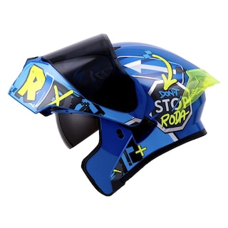 Foto 5 | Foto 5 | Casco Roda Rush Azul No Rules Mica Humo Abatible Svs