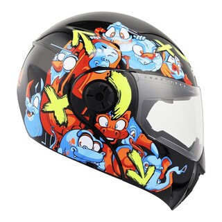 Foto 2 | Foto 2 | Casco Ghira Gh-kids Xs Negro Naranja Zoo Abatible Svs