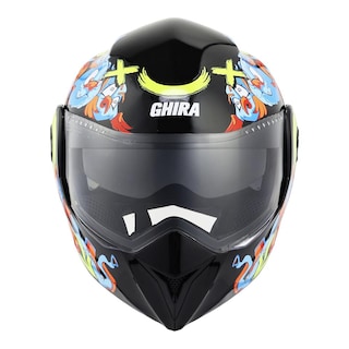 Foto 4 | Foto 4 | Casco Ghira Gh-kids Xs Negro Naranja Zoo Abatible Svs