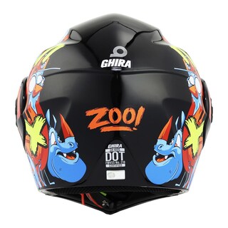 Foto 5 | Foto 5 | Casco Ghira Gh-kids Xs Negro Naranja Zoo Abatible Svs