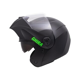 Foto 5 | Foto 5 | Casco Ghira Gh1000 Negro Mate Logo Verde Abatible Svs