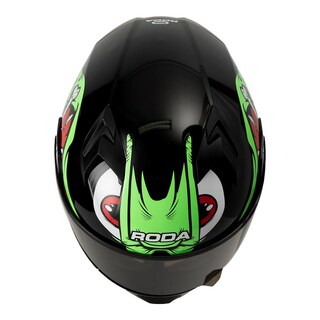 Foto 4 | Foto 4 | Casco Roda Rush Negro Verde Bone Crusher Mica Humo Abatible Svs