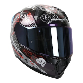 Foto 3 | Foto 3 | Casco Shaft Sh560 Rojo Camaleon Motion Cerrado Mica Iridium Azul