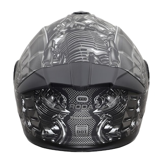 Foto 5 | Foto 5 | Casco Roda Force Plata Mate Engine Abatible Mica Humo Svs
