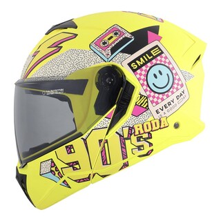 Foto 1 | Foto 1 | Casco Roda Booster Amarillo Peace Out Mica Humo Abatible Svs