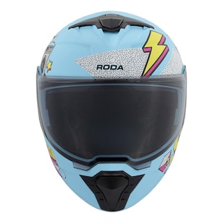 Foto 4 | Foto 4 | Casco Roda Booster Azul Mate Peace Out Mica Humo Abatible Svs
