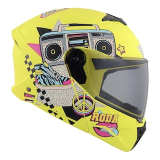 Foto 2 | Foto 2 | Casco Roda Booster Amarillo Peace Out Mica Humo Abatible Svs