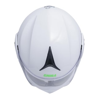 Foto 5 | Foto 5 | Casco Ghira Gh1000 Blanco Logo Verde Abatible Svs