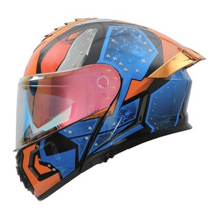 Foto 1 | Foto 1 | Casco Roda Pilot Az/nja Gun Mica Naranja L Abatible Svs