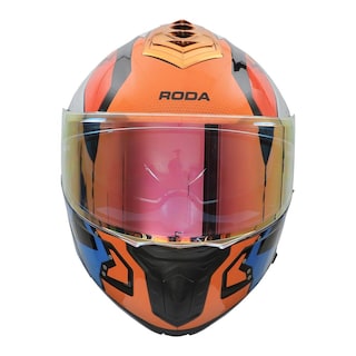 Foto 4 | Foto 4 | Casco Roda Pilot Az/nja Gun Mica Naranja L Abatible Svs