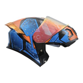 Foto 6 | Foto 6 | Casco Roda Pilot Az/nja Gun Mica Naranja L Abatible Svs