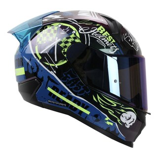 Foto 2 | Foto 2 | Casco Shaft Sh560 Amarillo Camaleon Motion L Cerrado Mica Iridium Azul