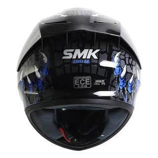 Foto 5 | Foto 5 | Casco Smk Stellar Sport Negro Azul Taotei Gl265 Mica Azul L Cerrado