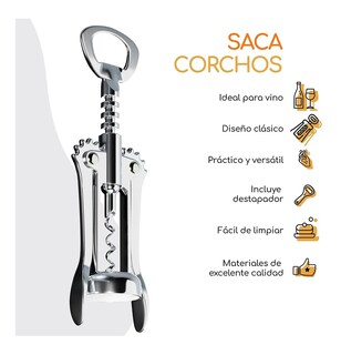 Foto 5 | Foto 5 | 3 Piezas Destapador De Vino/destapa Corchos/saca Corchos Plata