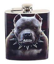 Frasco Just Funky Growling Pitbull  200 Ml  Auténtico Metal Y Cerámica - Venta Internacional.
