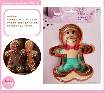 Foto 2 | Foto 2 | Cortador Galleta Jengibre 3 Pz