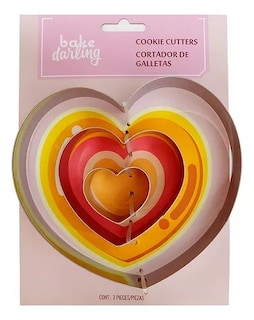 Foto 1 | Foto 1 | Cortador Galleta Corazon 3 Pz