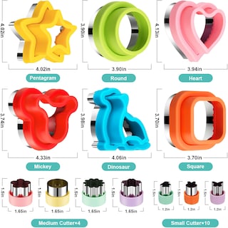 Foto 2 | Foto 2 | Set De Cortador Y Sellador De Sándwiches Tiblue, 20 Piezas, Para Niños - Venta Internacional.